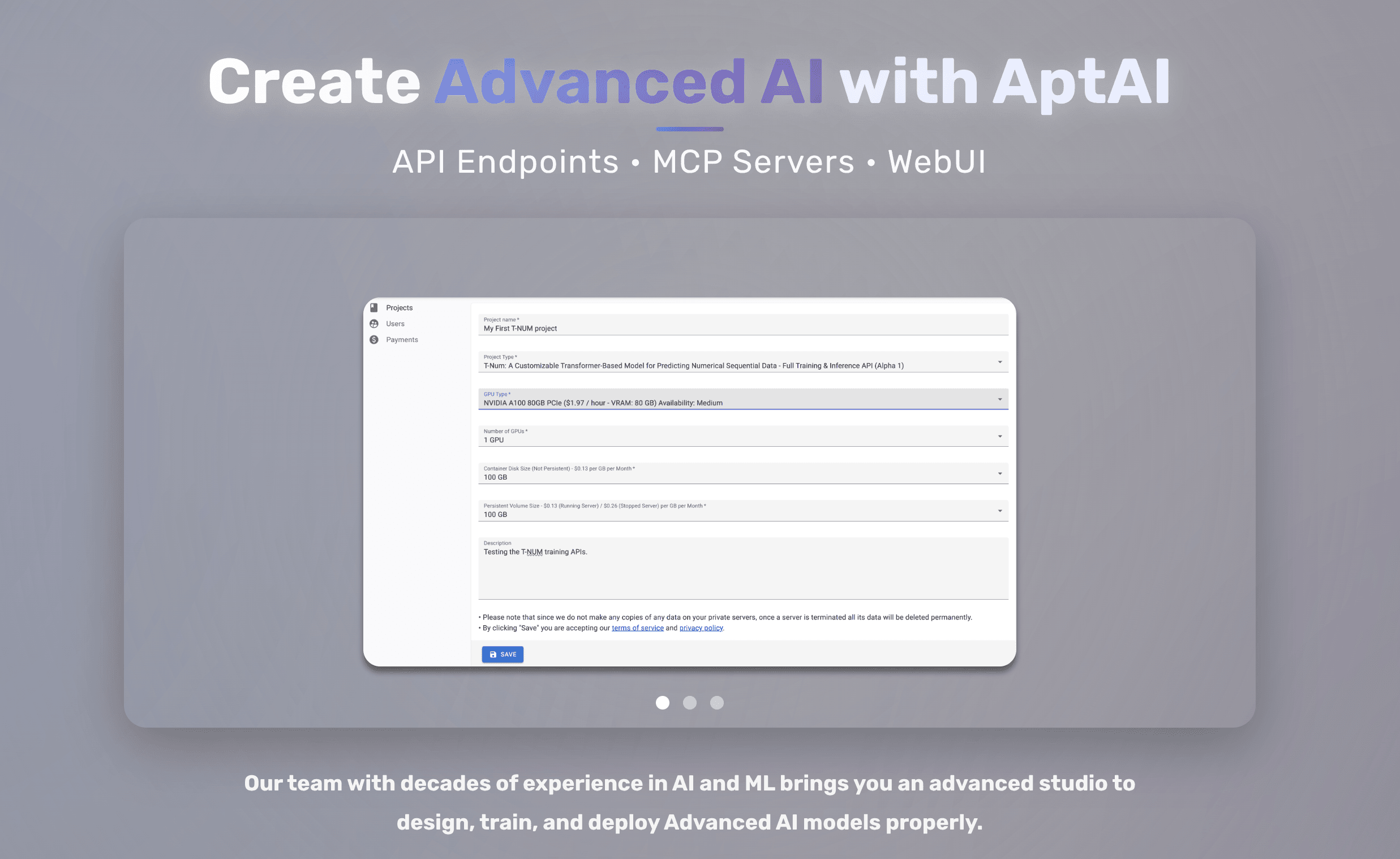AptAI Studio · Private Beta